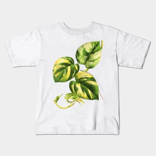 Golden Pothos - L’ Illustration horticole - Botanical Illustration Kids T-Shirt